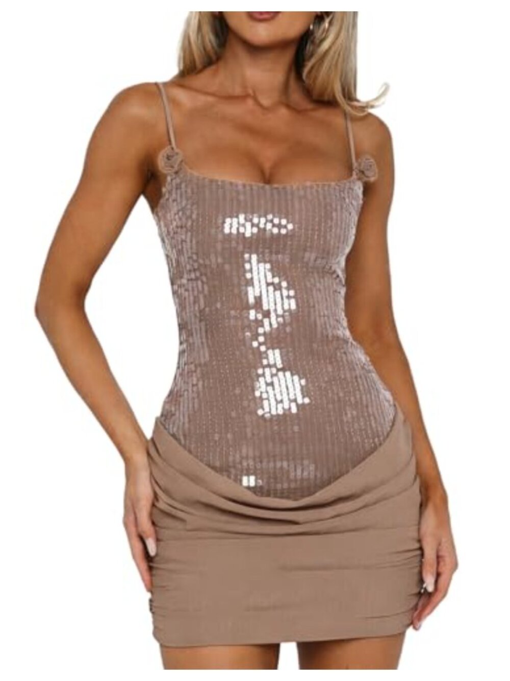 Sequin Sleeveless Bodycon Mini Dress Homecoming Party Night Out